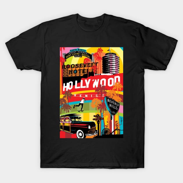 california pop art T-Shirt by Proadvance